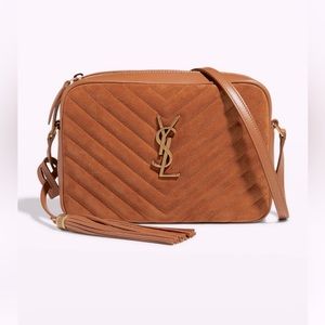 Saint Laurent Tan Suede Crossbody Bag